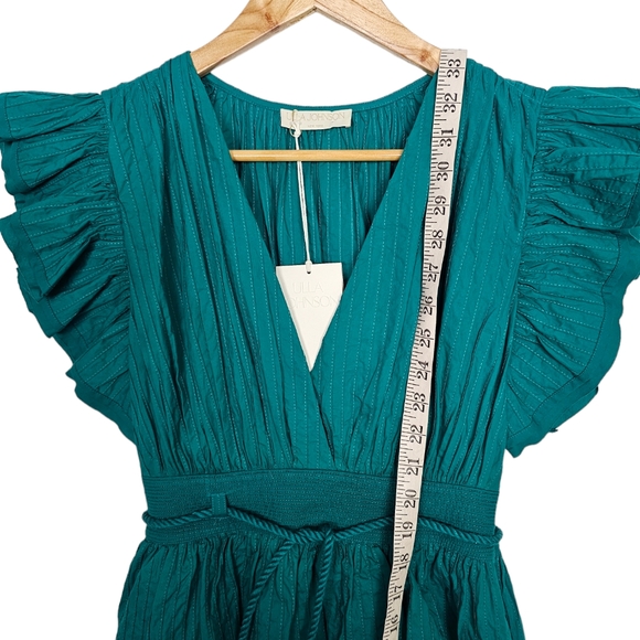 Ulla Johnson Camilla Mini Dress Teal Green Verdigris New With Tags Size 0 - Picture 6 of 10